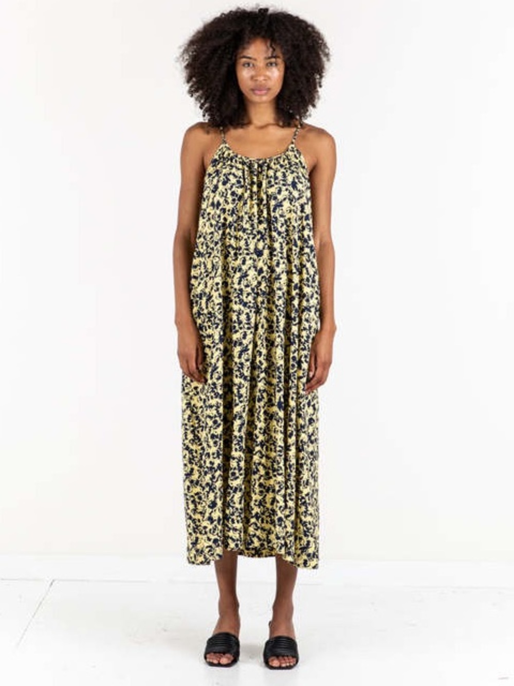 Just Female Opera Midi Dress Anthropologie Sundress size 36 Us Size 4